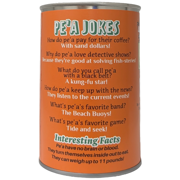 Hawaiian Canned Pe'a | Stuffed Starfish Plush w/Jokes