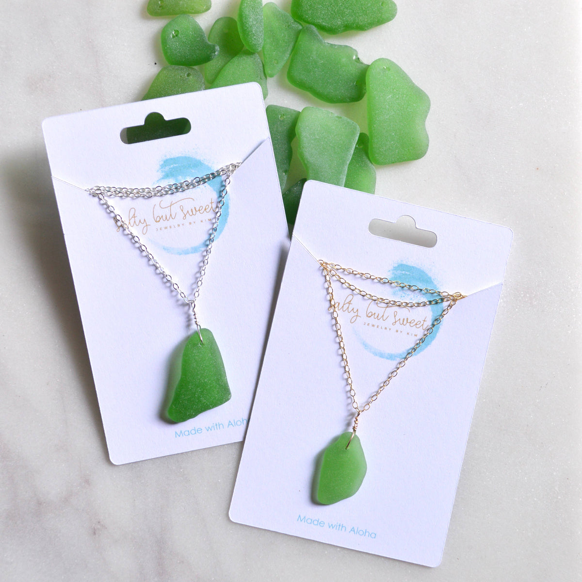 Emerald Green Sea Glass Pendant