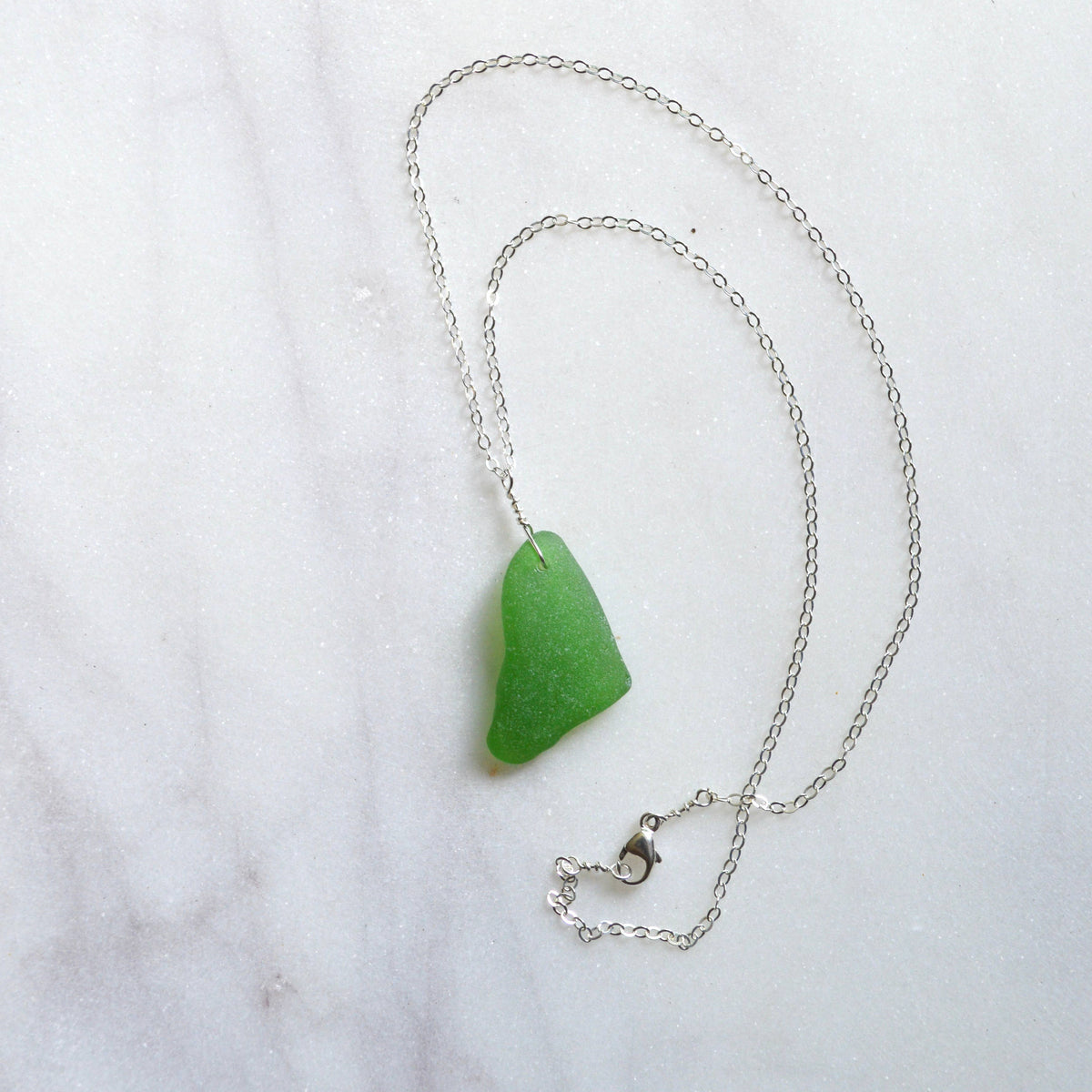 Emerald Green Sea Glass Pendant