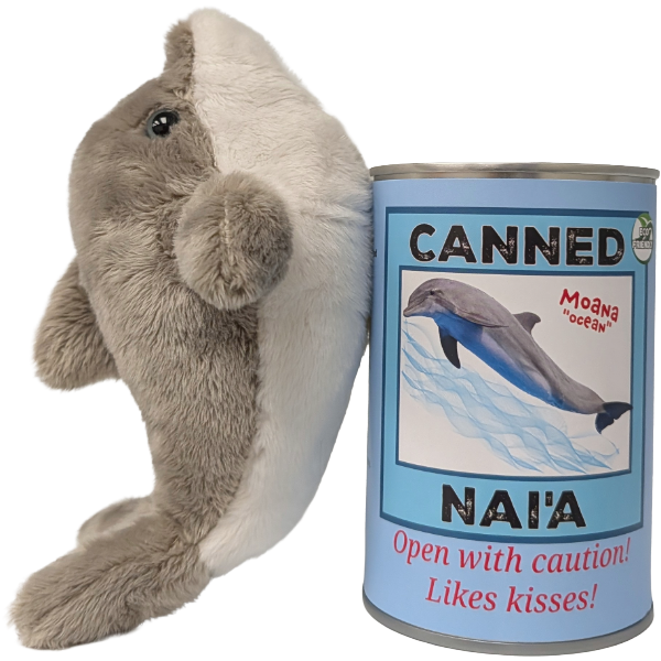 Hawaiian Canned Nai'a | Dolphin Ocean Plush Animal w/Jokes