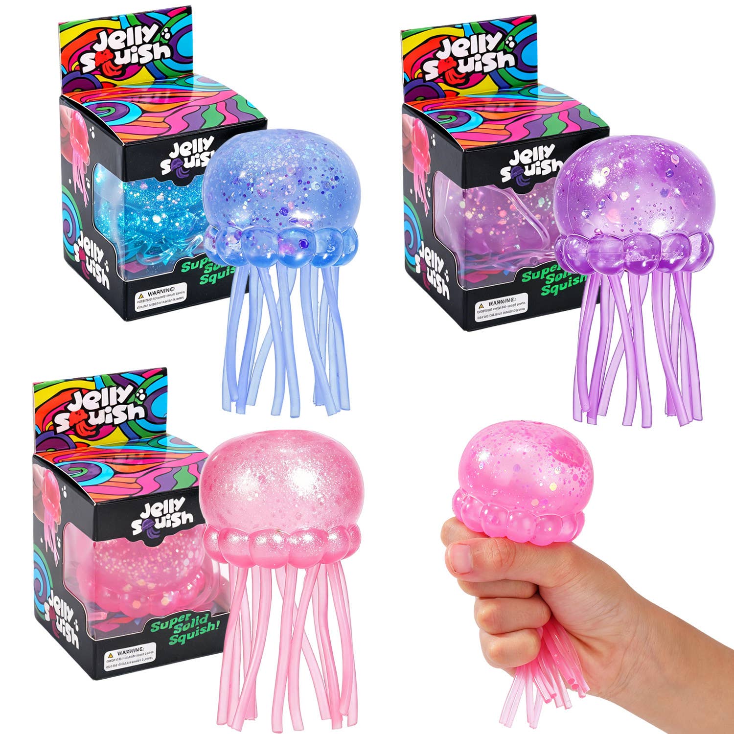 Jelly Squish Squeeze Squishy Toy Display of 12
