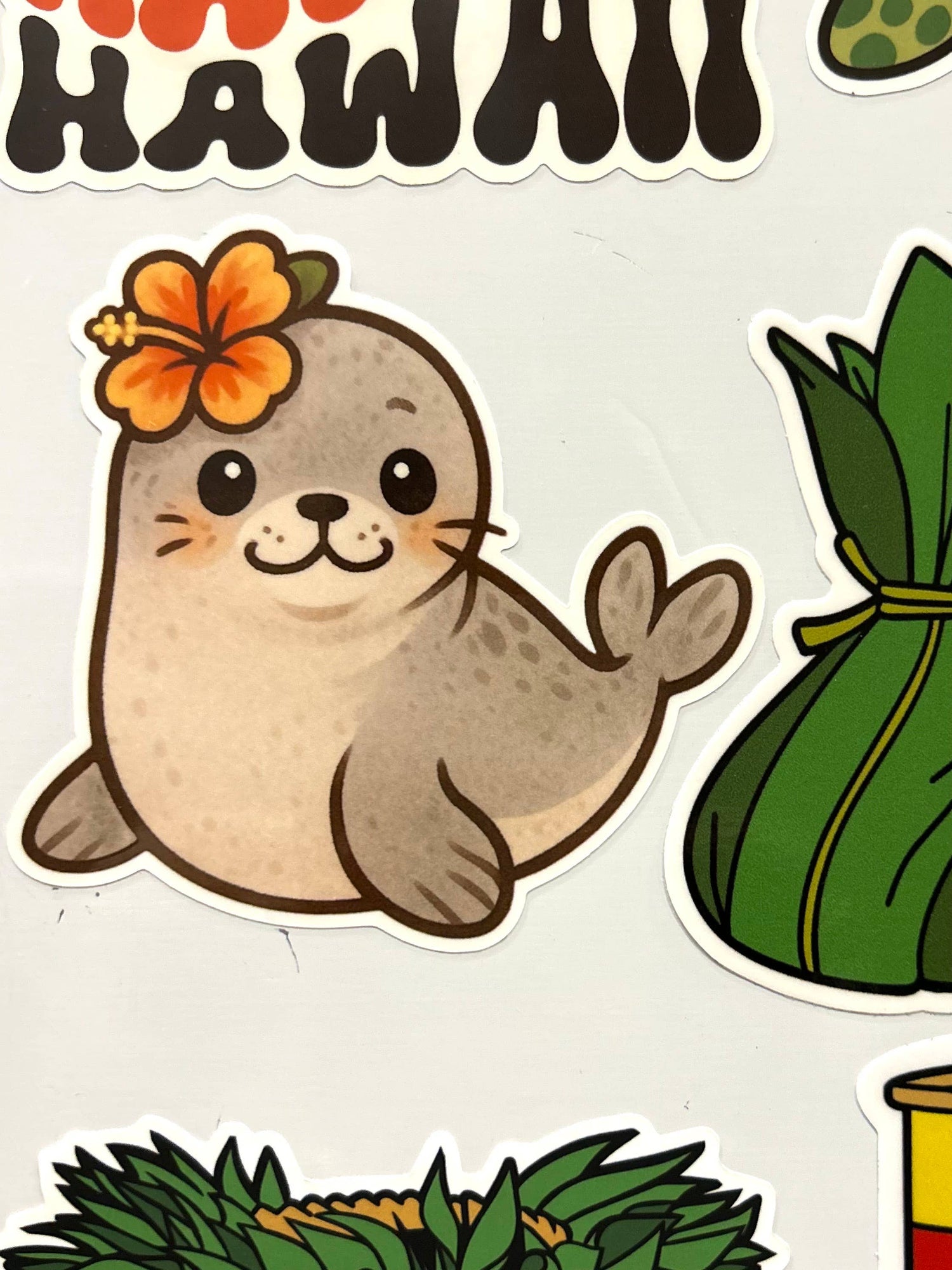ʻīlio holo i ka uaua / Hawaiian Monk Seal Sticker