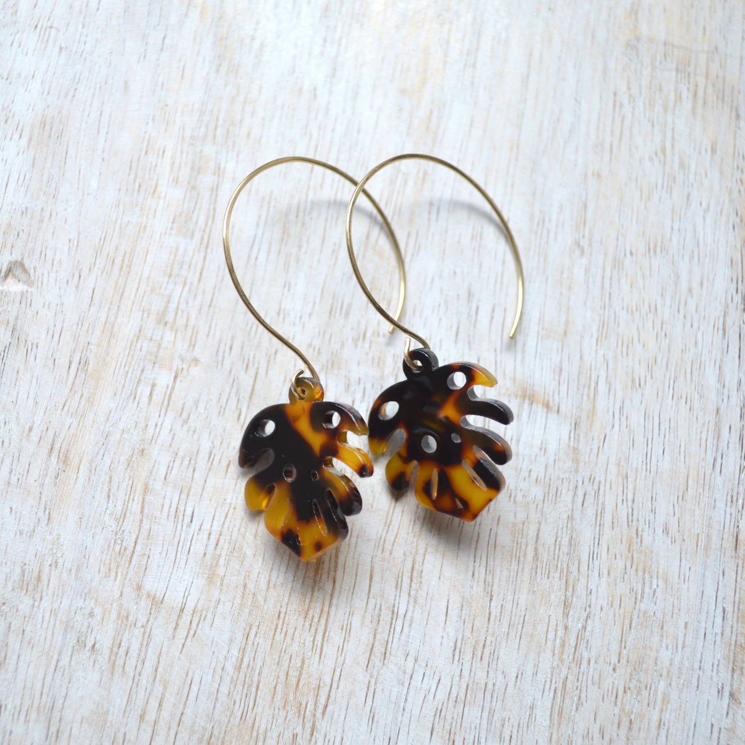 Monstera Leaf Earrings