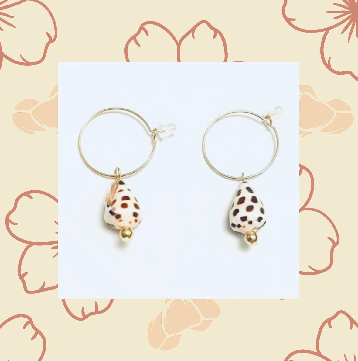 Hebrew Cone Gold Small Hoop Earrings