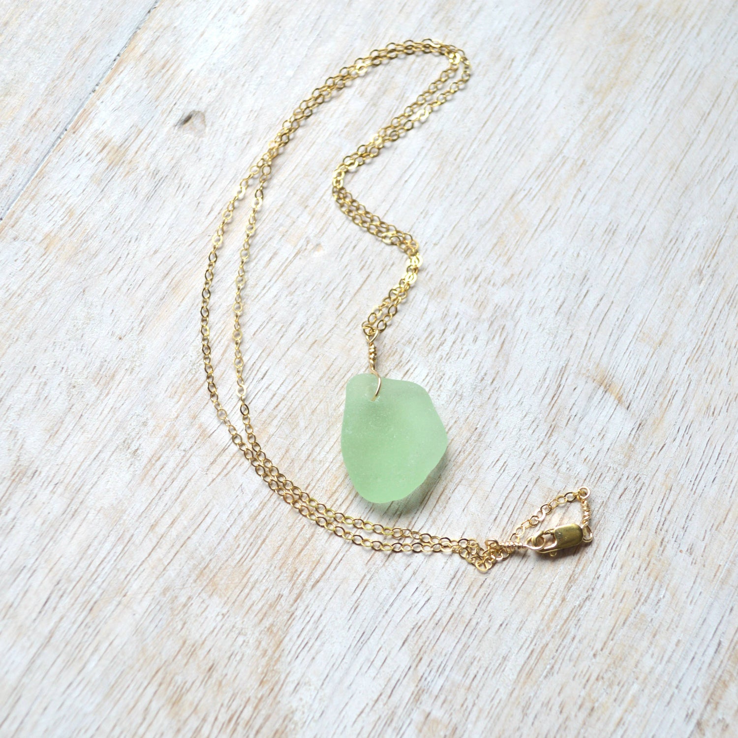Sea Foam Sea Glass Pendant