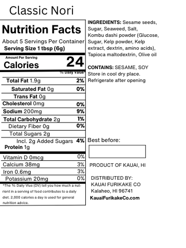 Classic Nori Furikake Seasoning