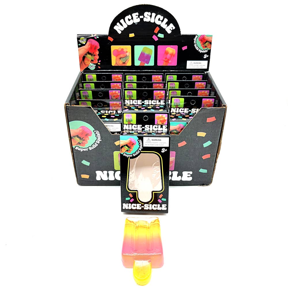 Nice Slice Squeeze Squish Popsicle Squishy Toy Display
