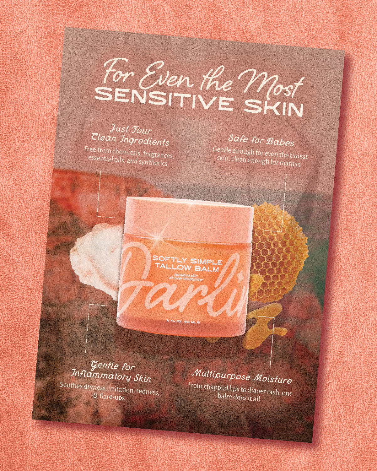 Unscented Tallow Moisturizer - Sensitive Skin, Baby Skincare