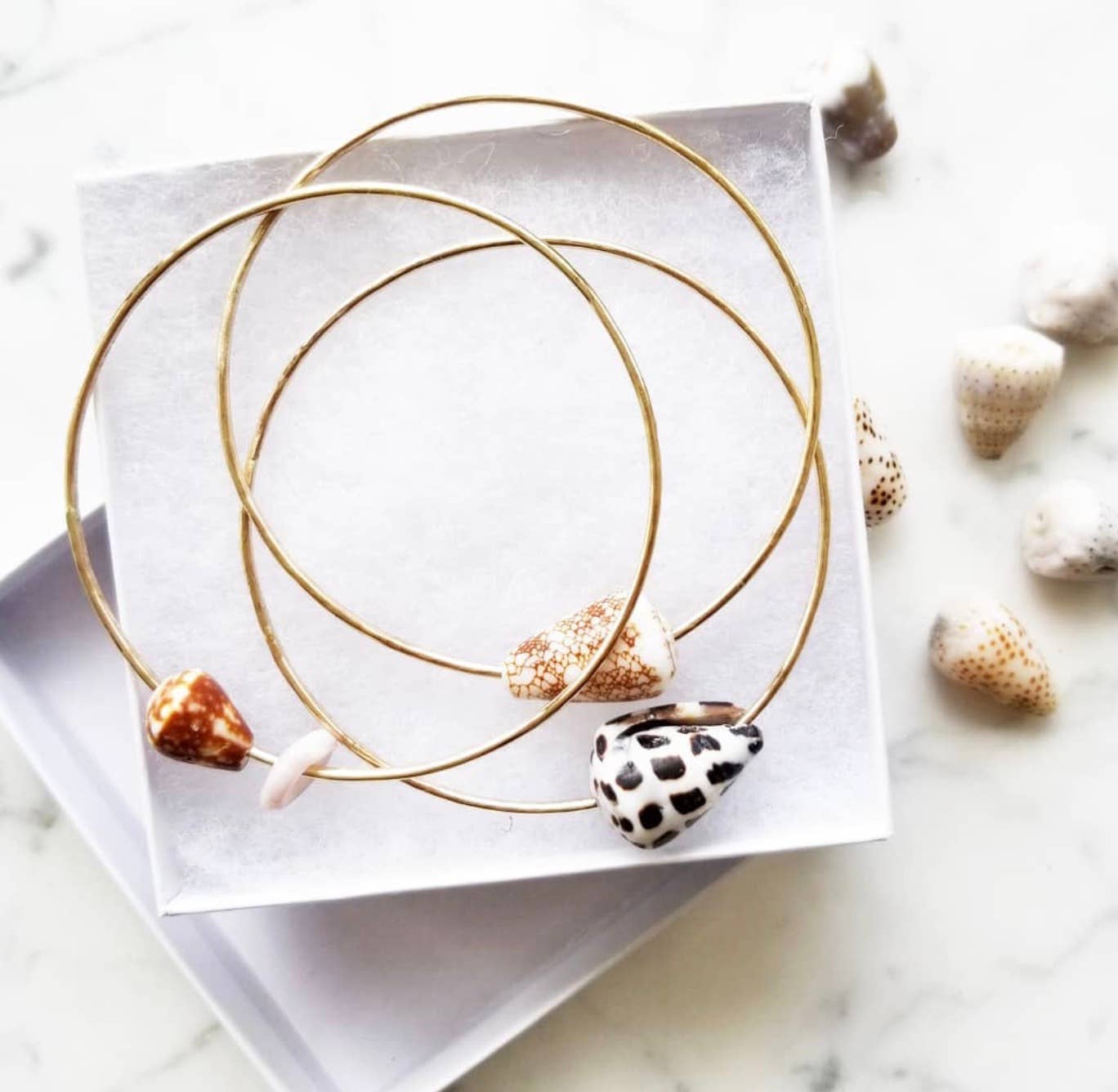 Single Cone Shell Bangle