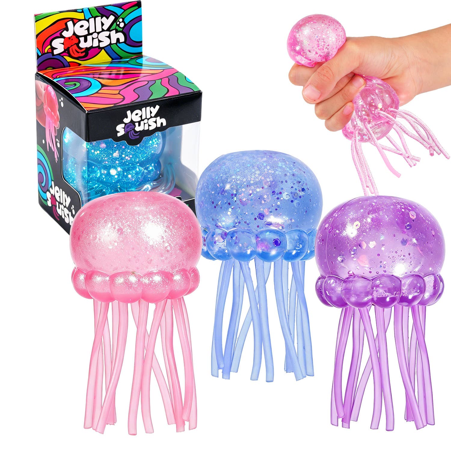 Jelly Squish Squeeze Squishy Toy Display of 12