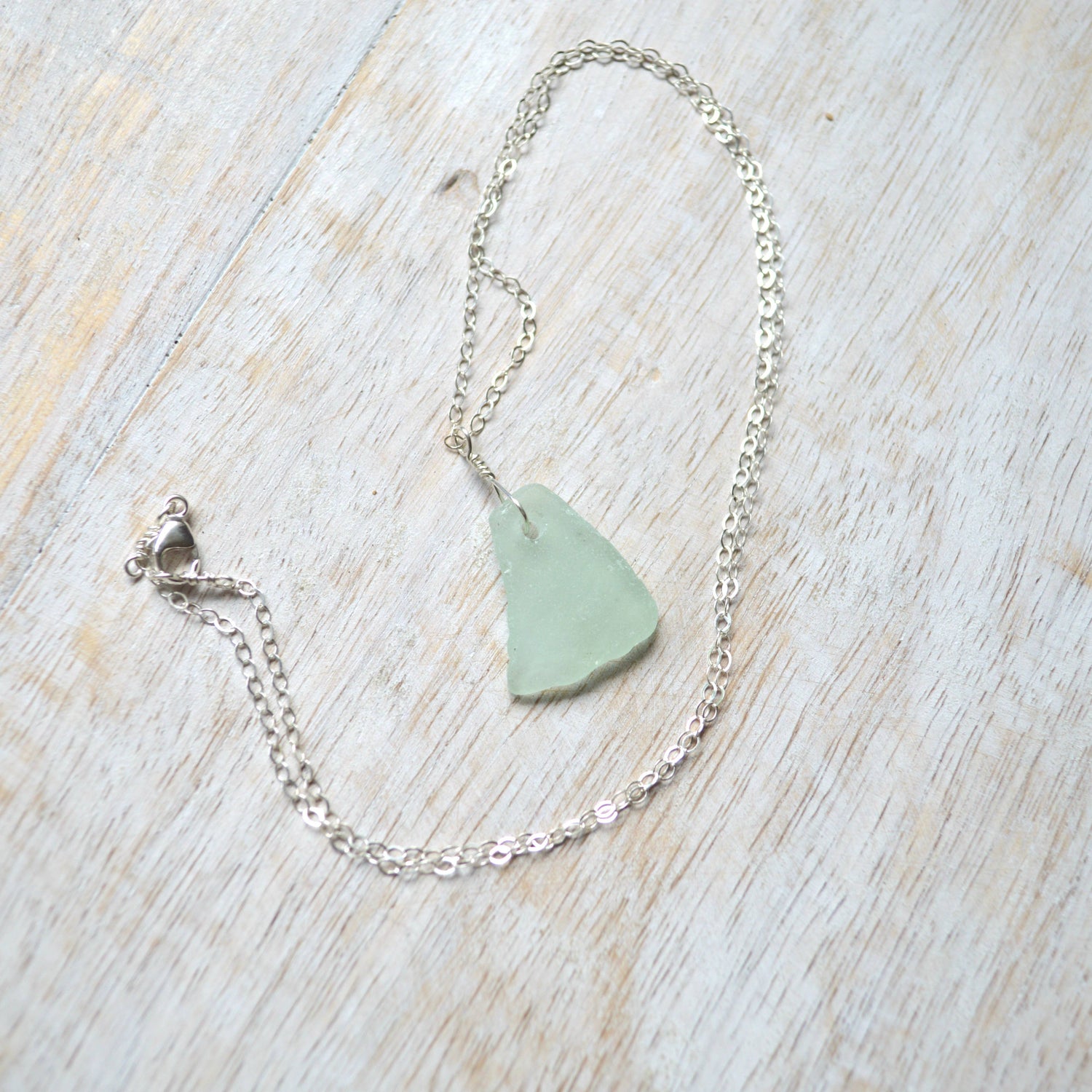 Sea Foam Sea Glass Pendant