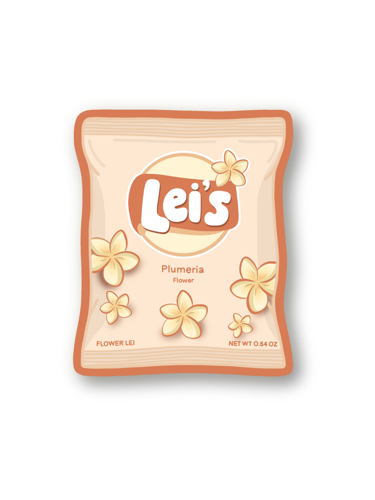 Bag Of Lei's Sticker - Plumeria