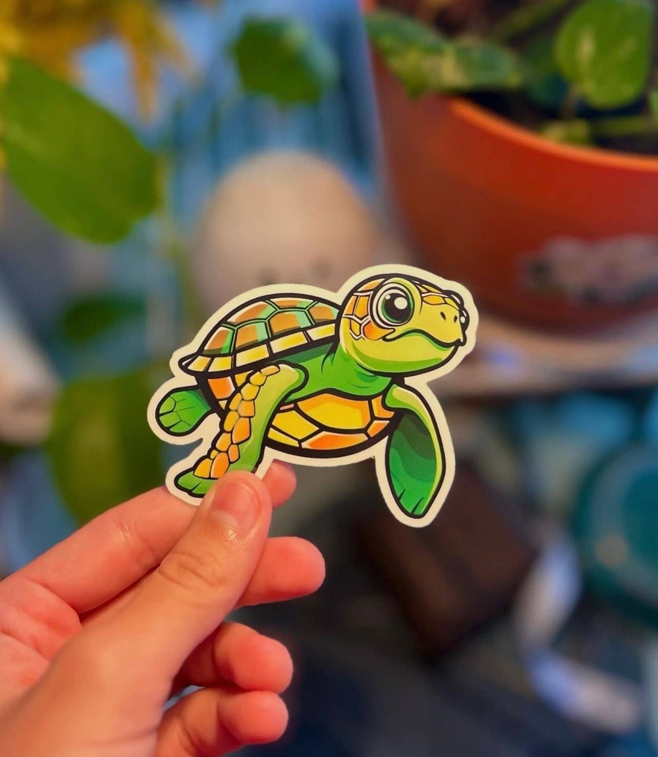 Hawaiian Green Sea Turtle / Honu Vinyl Sticker