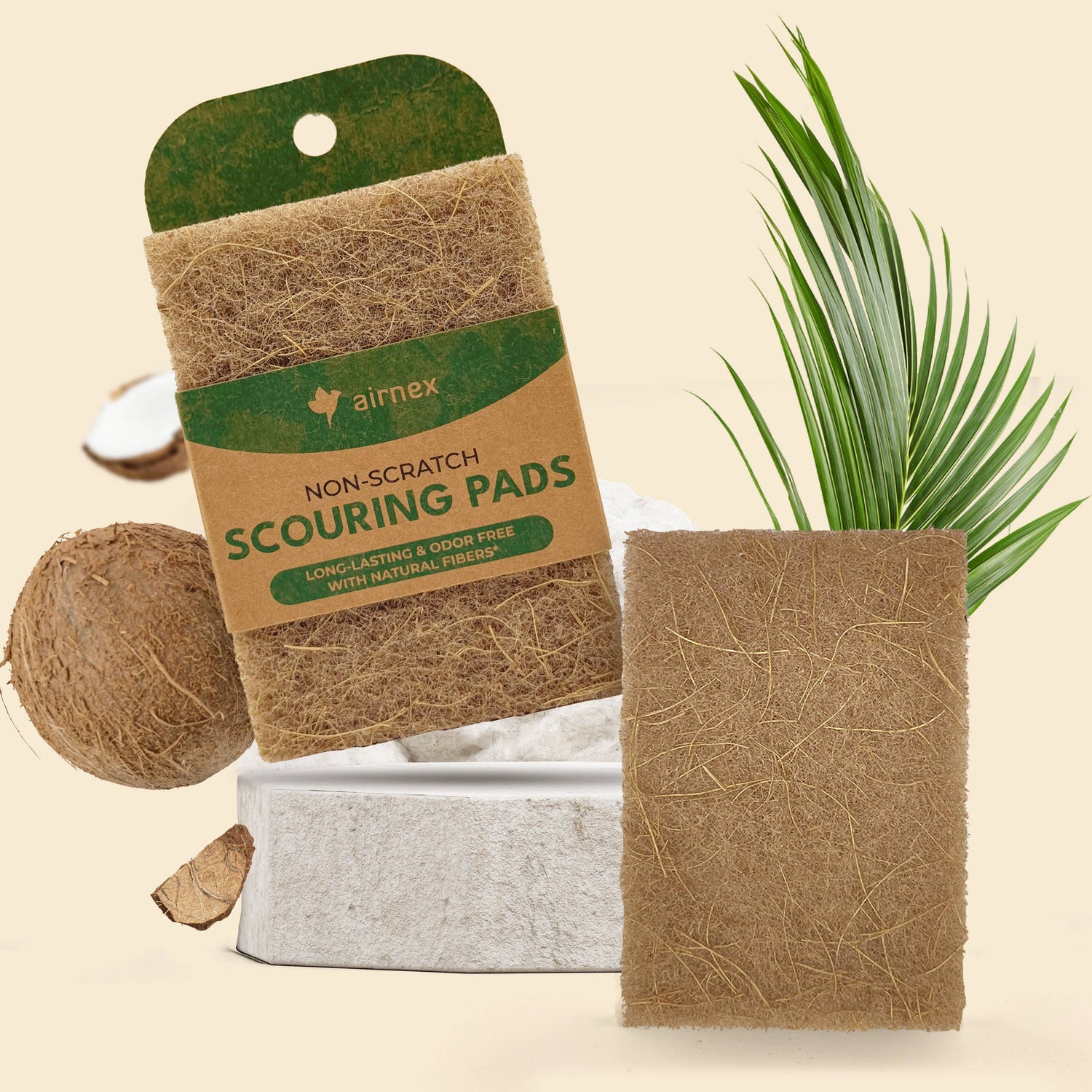 Eco-friendly Scouring Pad - 3 Pack Coconut Scourer