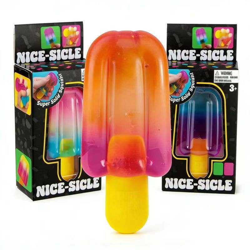 Nice Slice Squeeze Squish Popsicle Squishy Toy Display