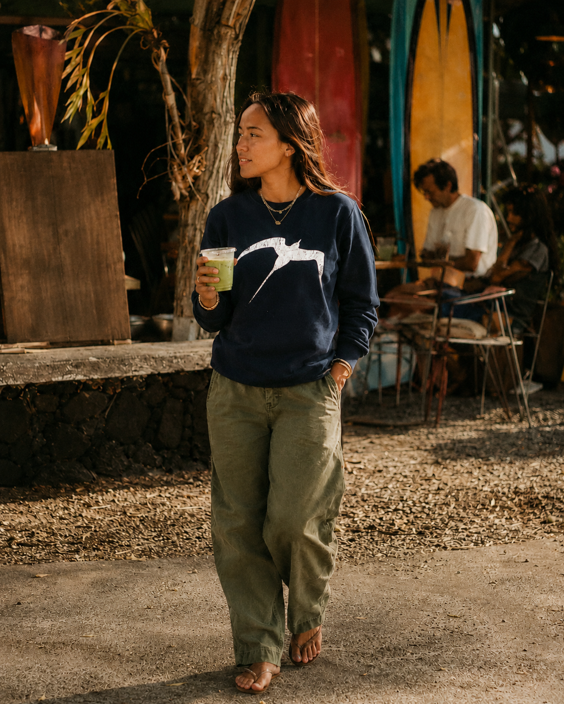 COMING SOON!! Manu Nui Distressed Crewneck Sweater
