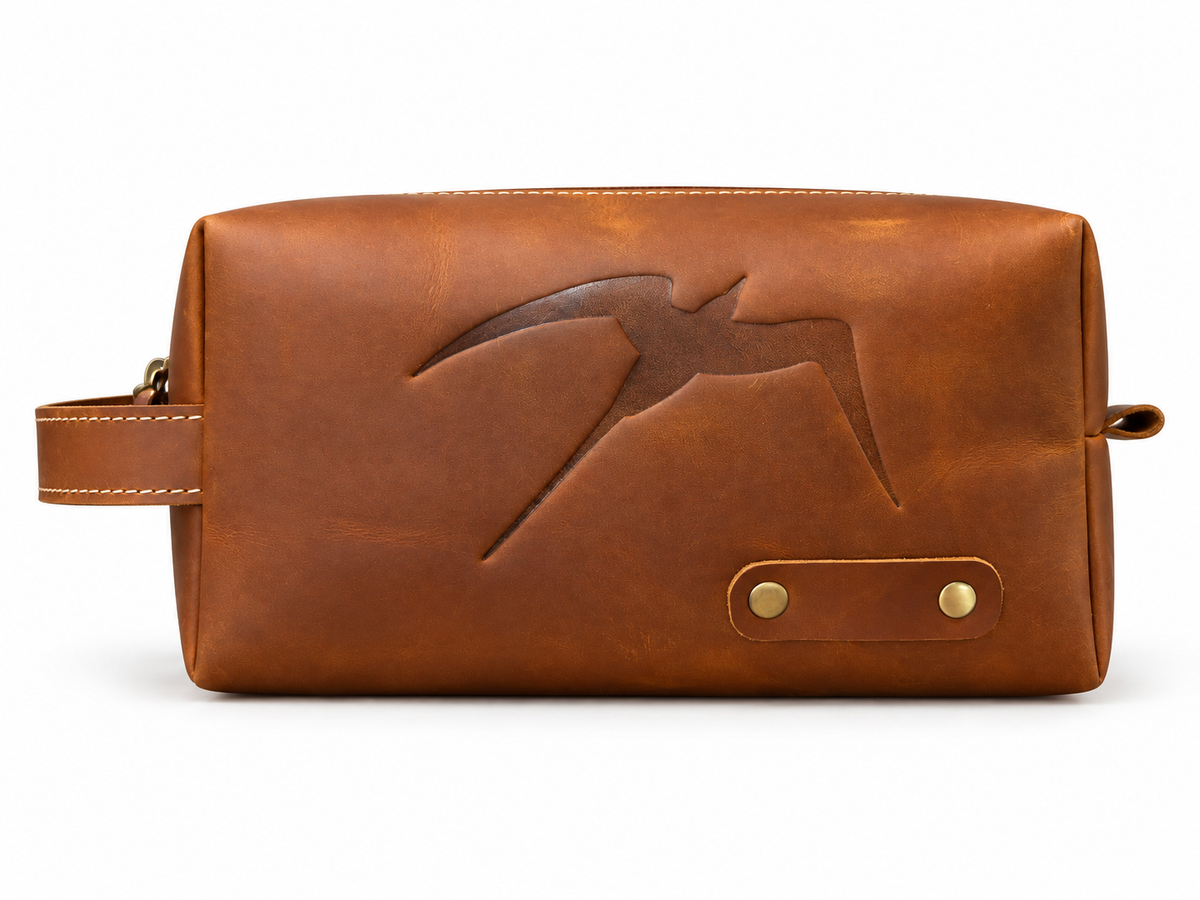 COMING SOON! Manu Nui Leather Signature Toiletry Bag
