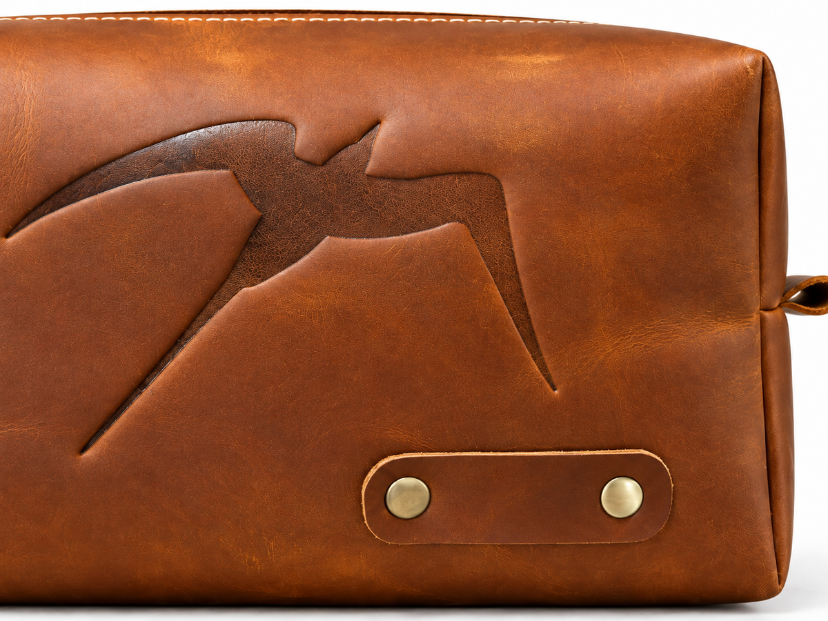 COMING SOON! Manu Nui Leather Signature Toiletry Bag