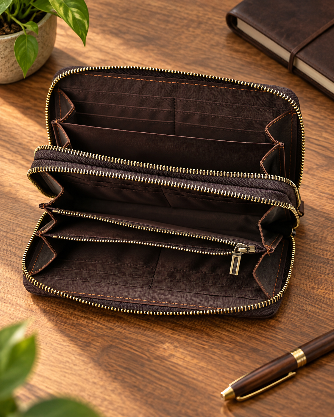 COMING SOON! Genuine Leather Manu Nui Zip Wallet