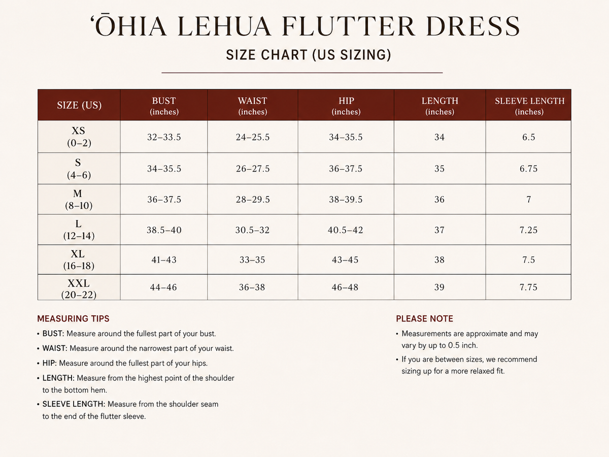 ʻŌhiʻa Lehua Collection Flutter Dress