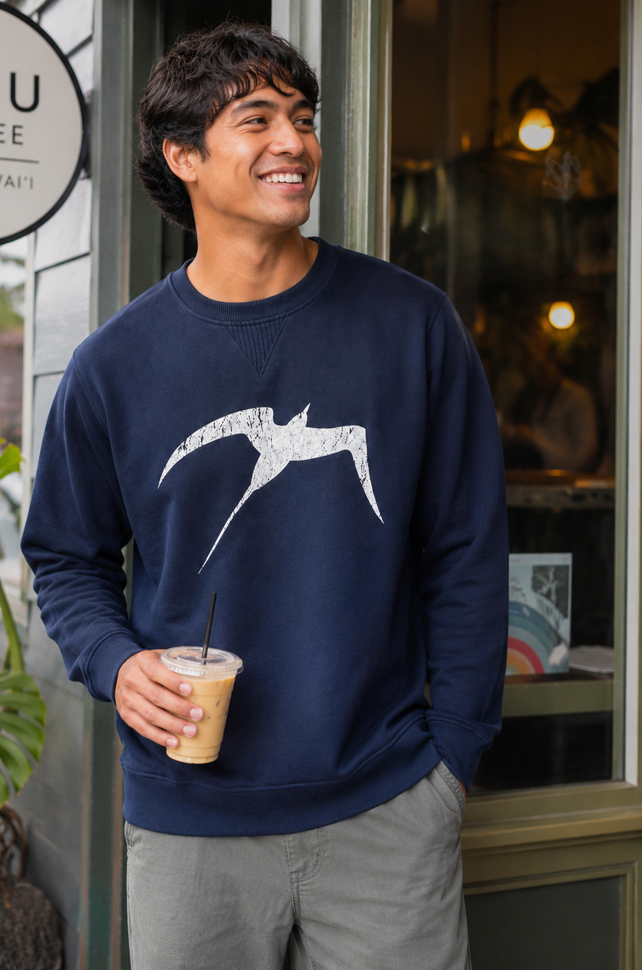 COMING SOON!! Manu Nui Distressed Crewneck Sweater