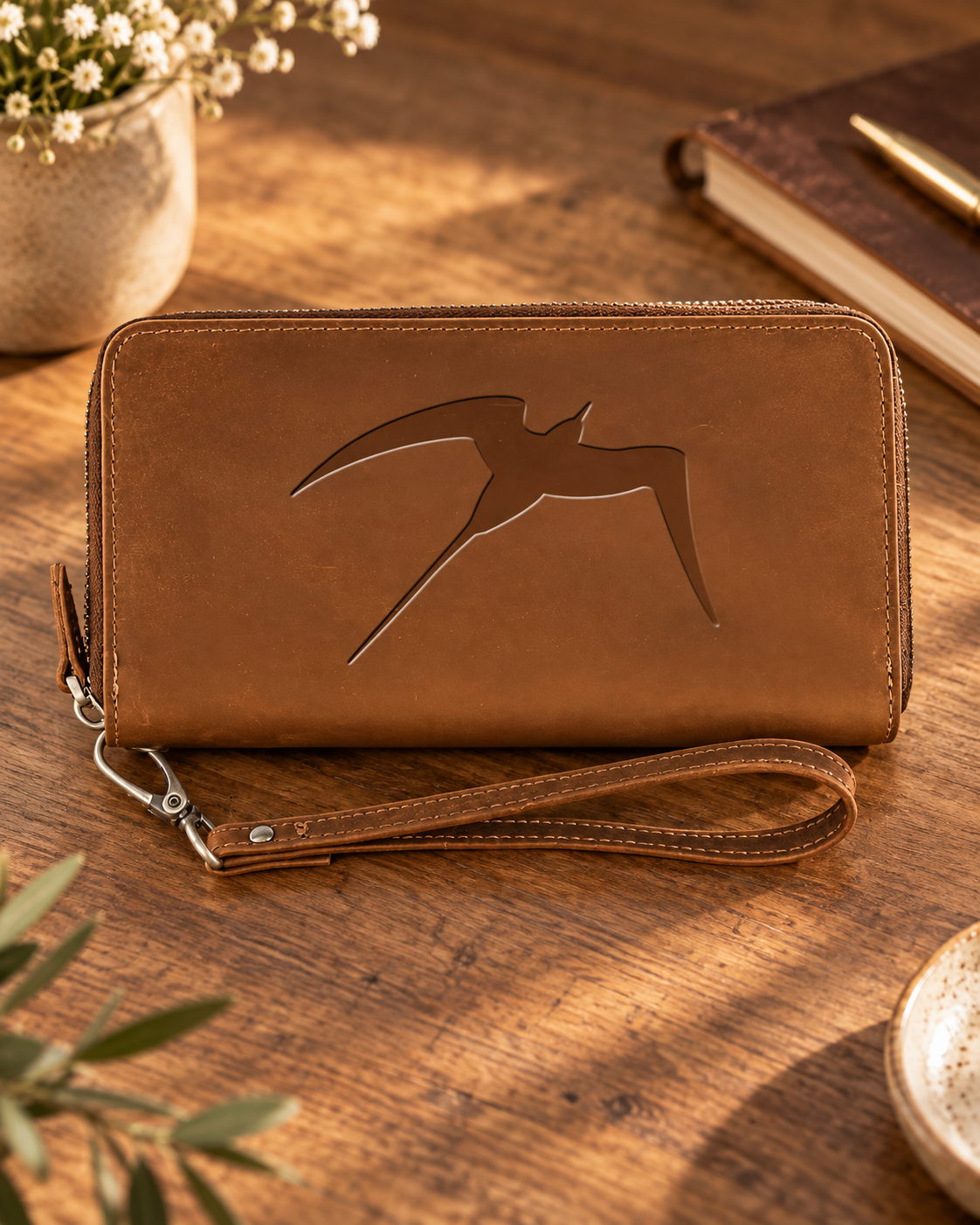 COMING SOON! Genuine Leather Manu Nui Zip Wallet