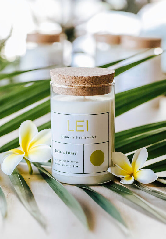 Hale Plume Lei Natural Soy Wax Candle
