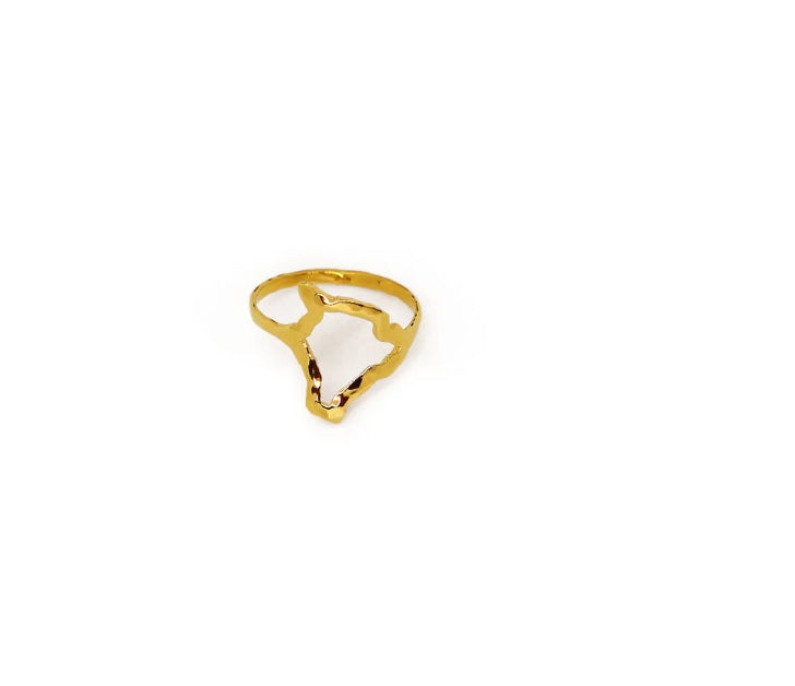 Hawaiian Island ring: Big Island Size 6 Gold