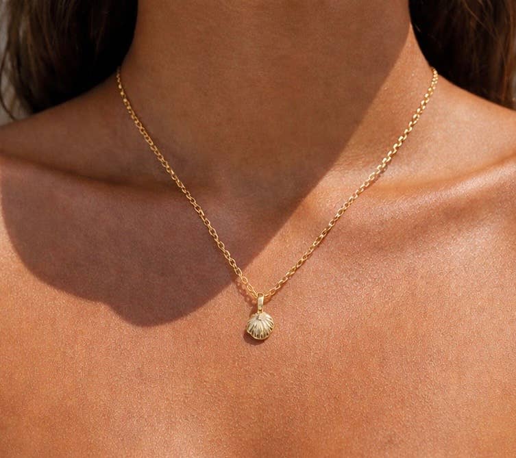 'Opihi Shell Gold Necklace