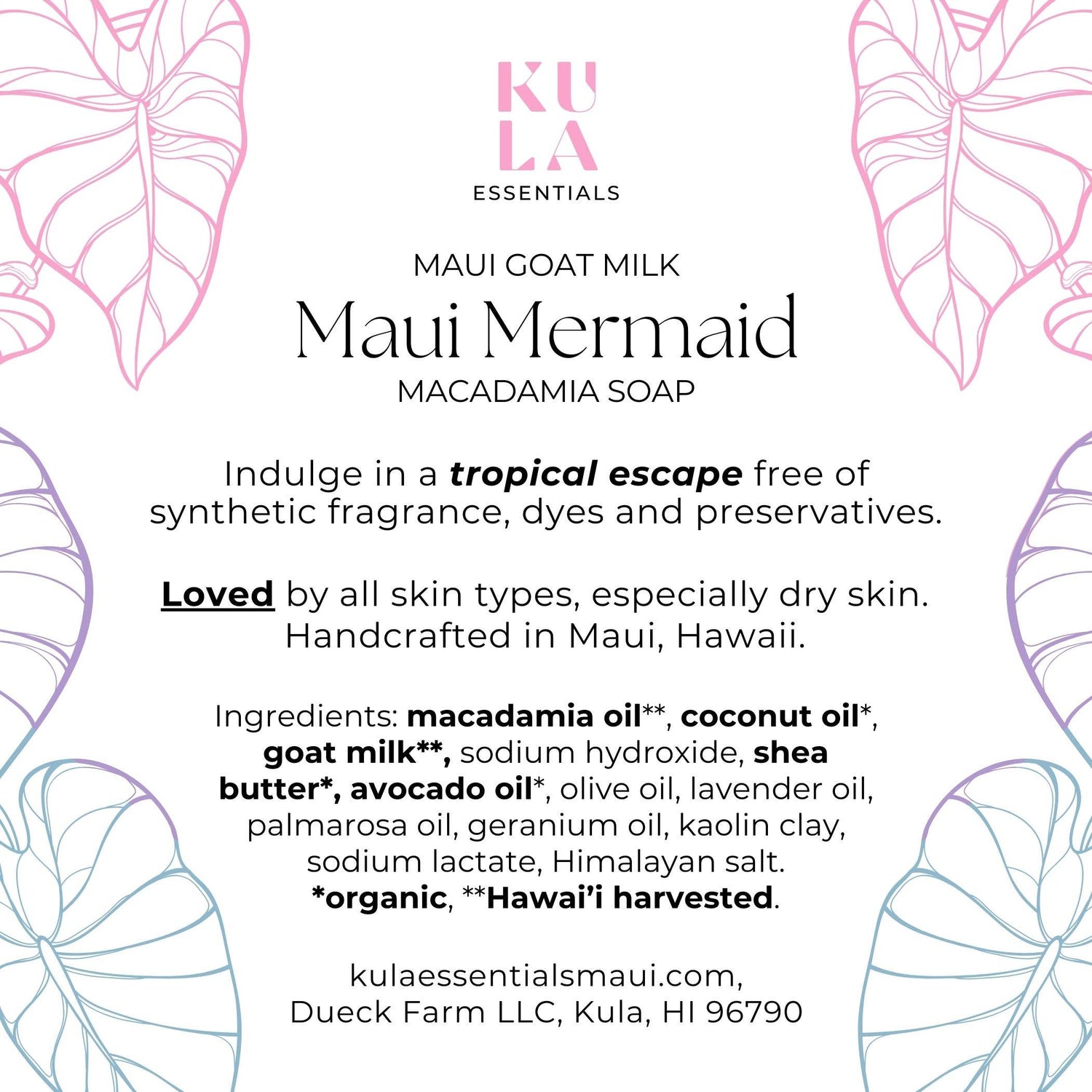 Maui Goat Milk Macadamia Soap - Maui Mermaid