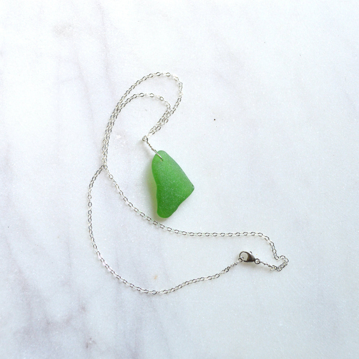 Emerald Green Sea Glass Pendant