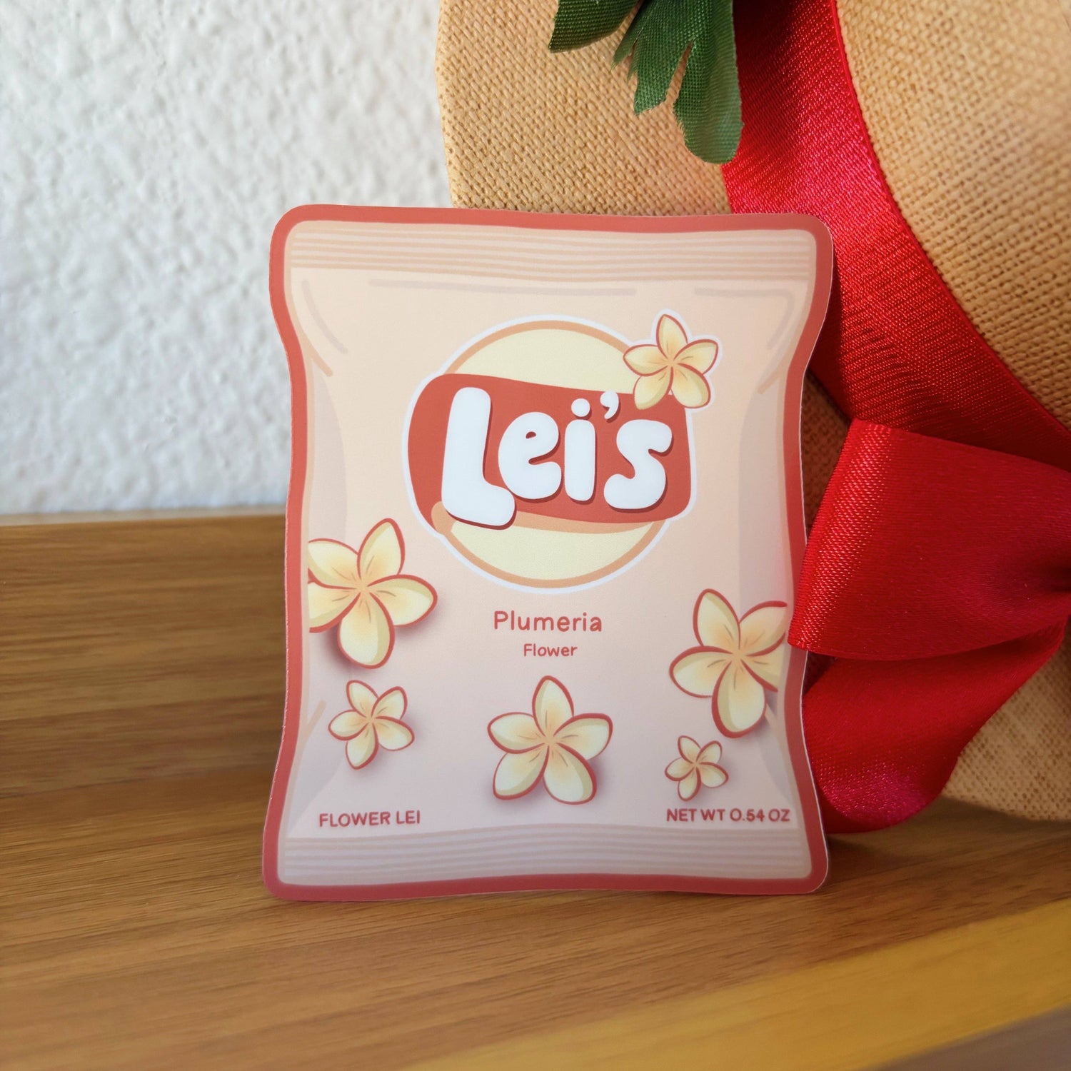 Bag Of Lei's Sticker - Plumeria