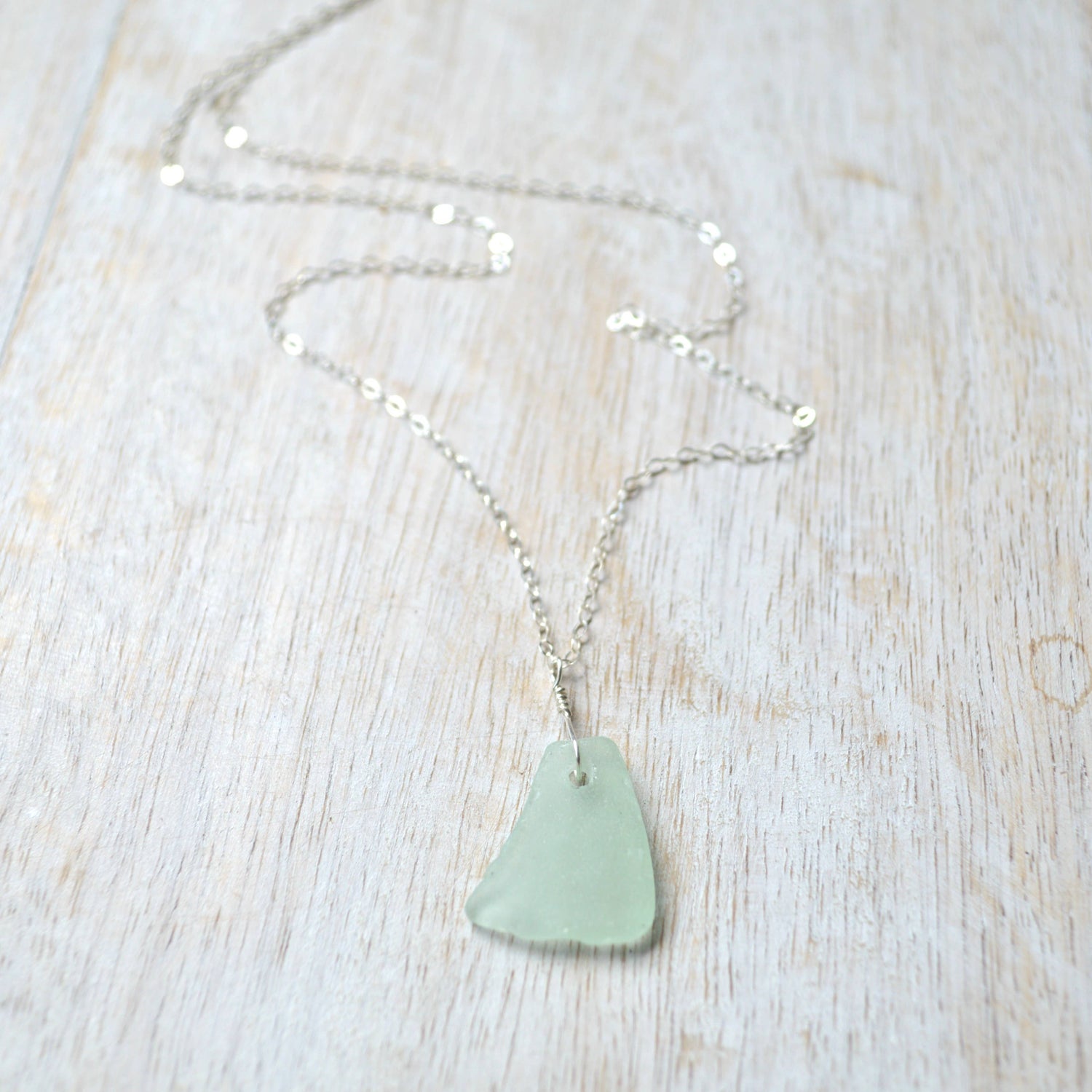Sea Foam Sea Glass Pendant