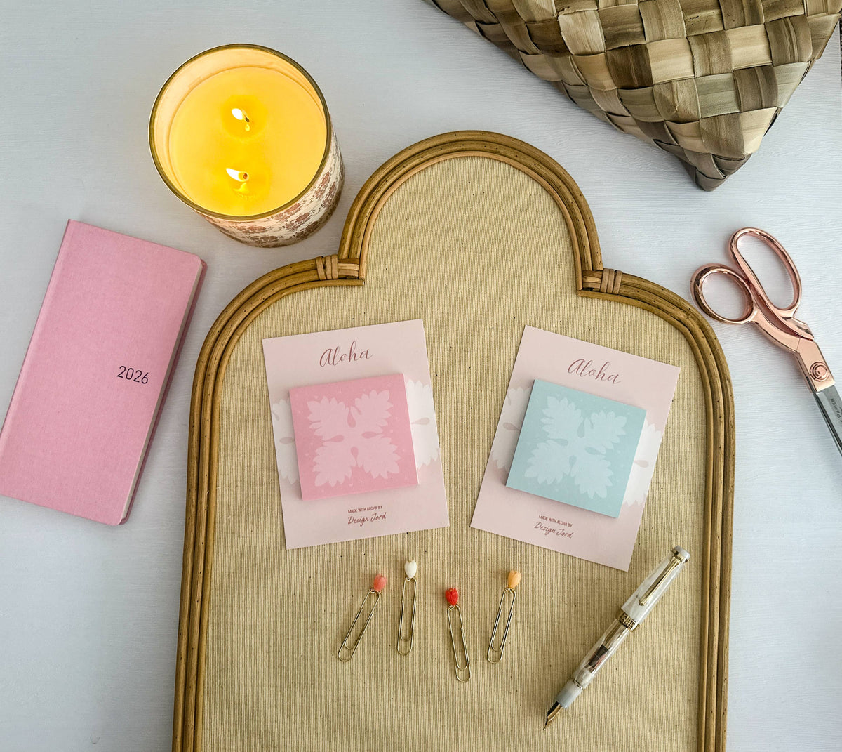 Pink Ulu Leaf - Post-It Notes