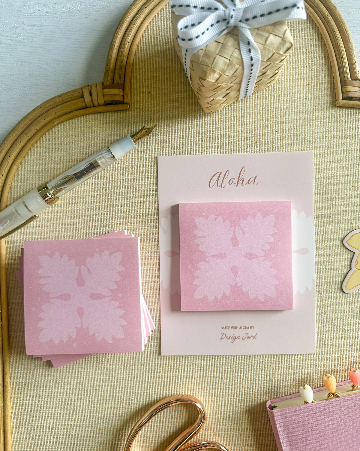 Pink Ulu Leaf - Post-It Notes