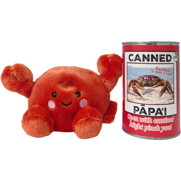 Hawaiian Canned Papa'i - Crab Eco-Friendly Plush w/Jokes