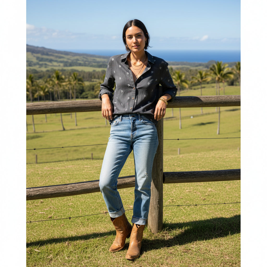 Kalo Collection Linen Button Down Long Sleeve