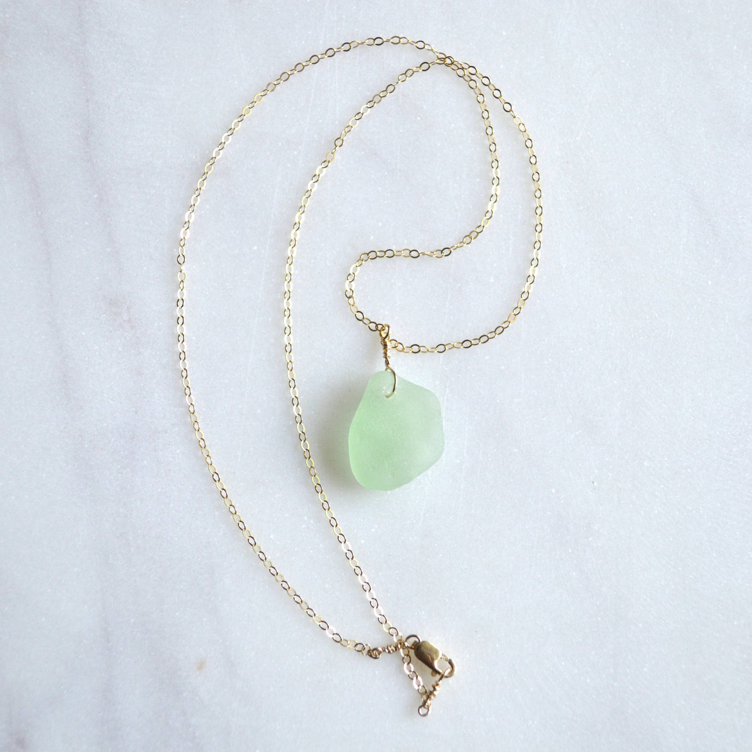 Sea Foam Sea Glass Pendant