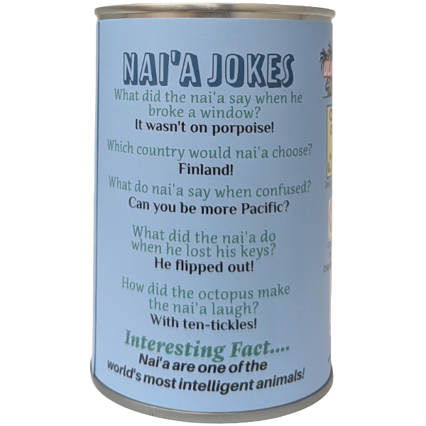 Hawaiian Canned Nai'a | Dolphin Ocean Plush Animal w/Jokes