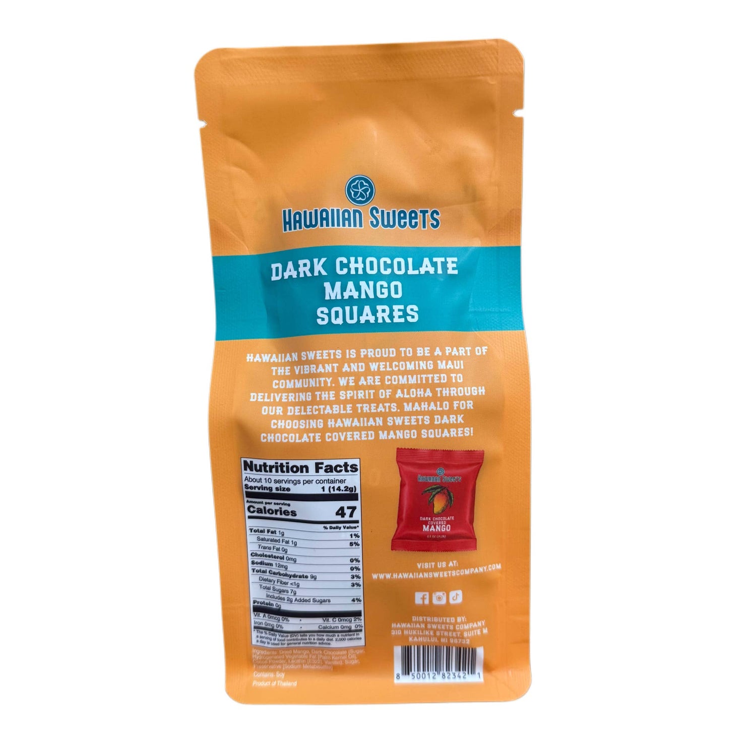 Dark Choc Mango Sq 5oz Bag