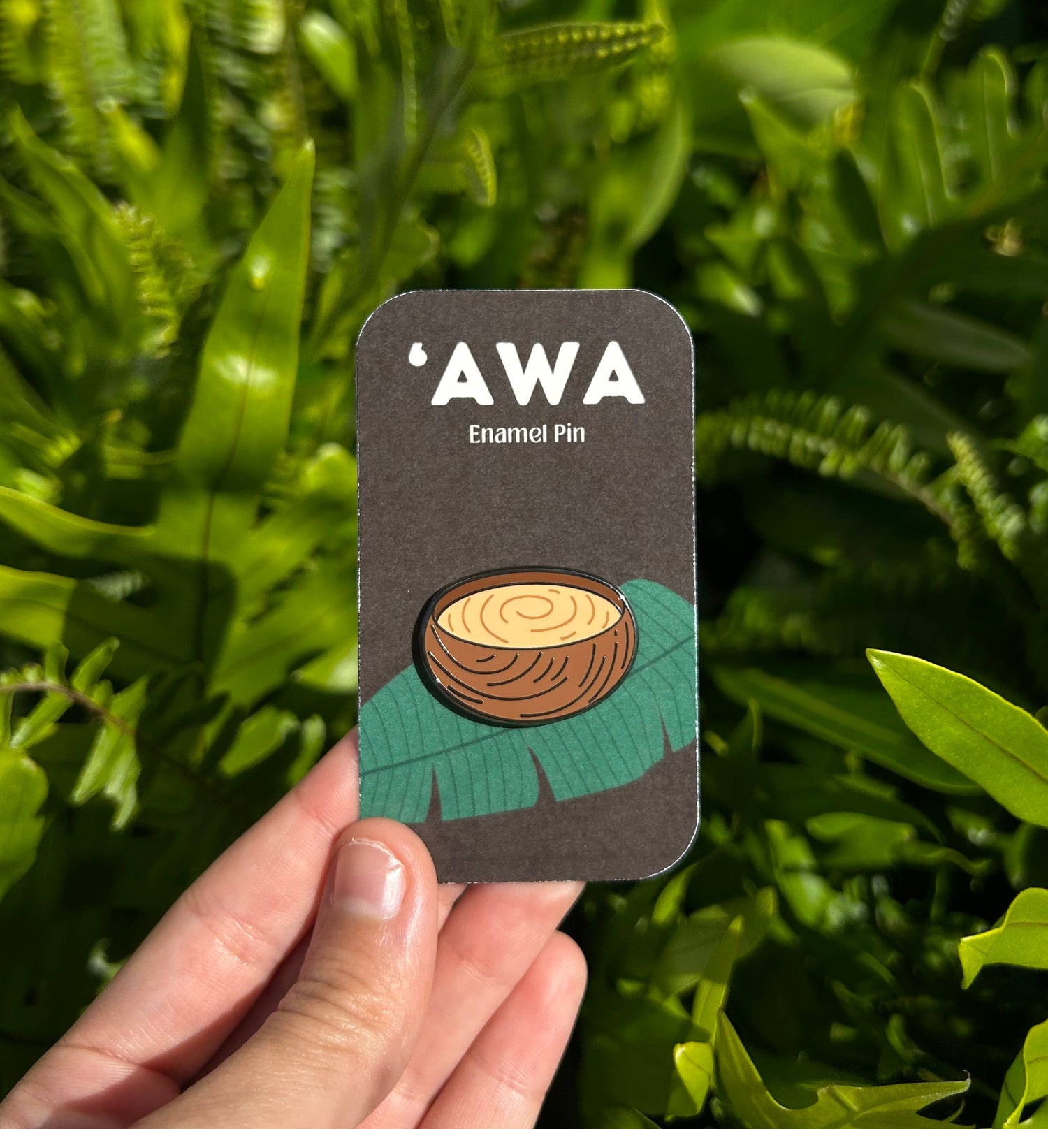 ʻAwa (Kava) Cultural Enamel Pin – Native Hawaiian Design