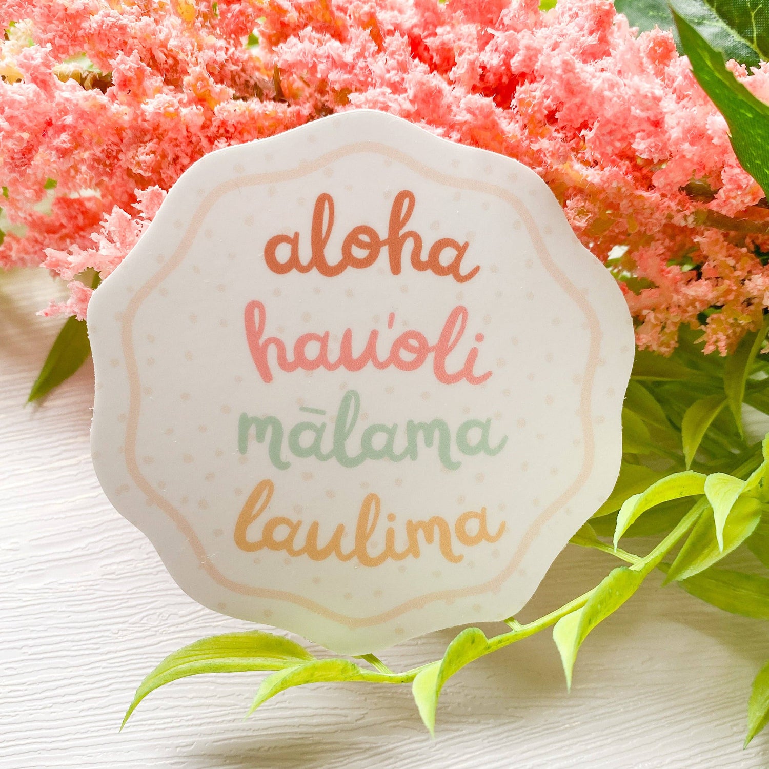 Hawaiian Values Sticker