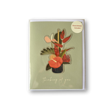 Thinking of Your Floral Sticker Greeting Card