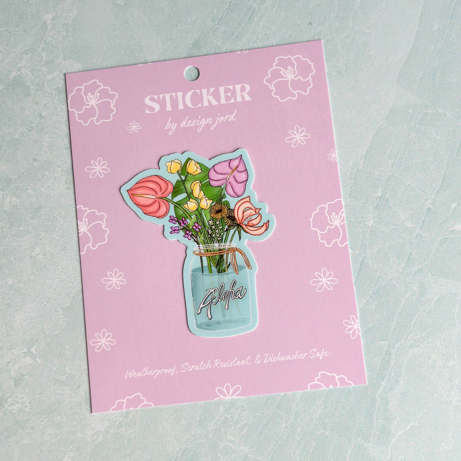 Aloha Glass Jar - Sticker
