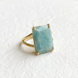 Aqua Glow Amazonite Ring