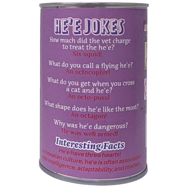 Hawaiian Canned He'e | Stuffed Octopus Plush w/Jokes