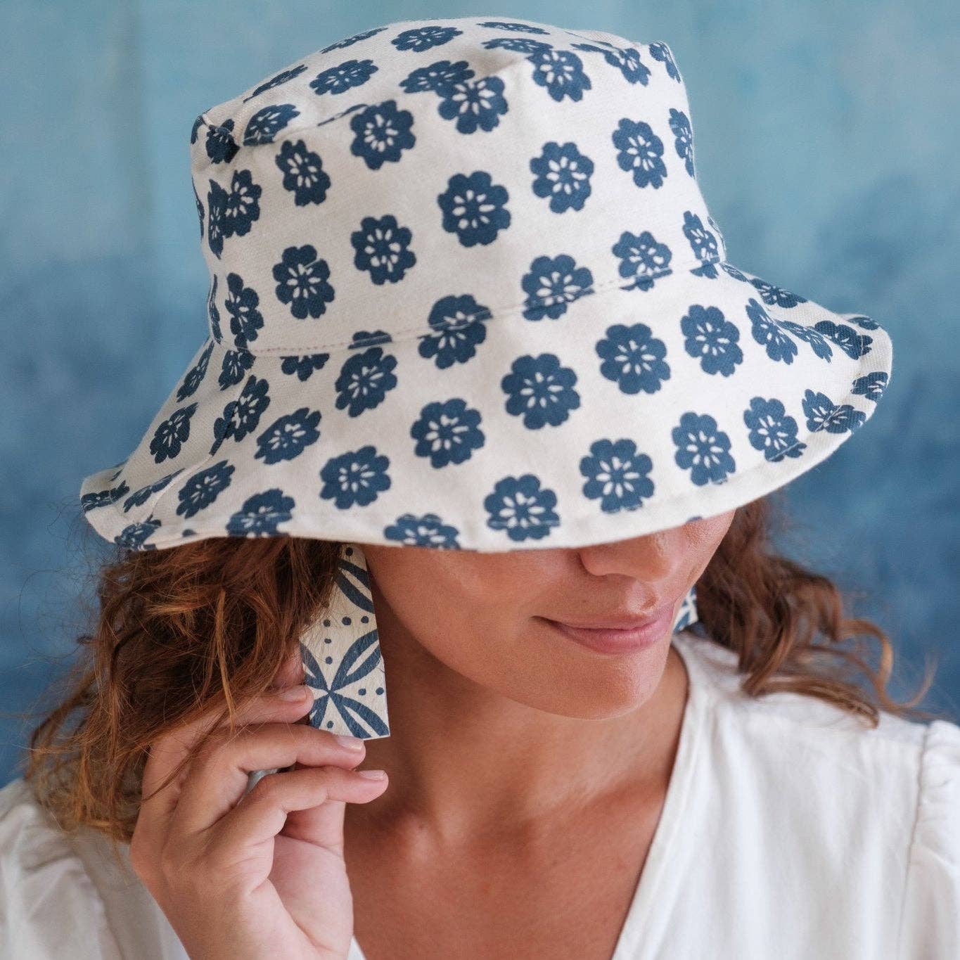Handprinted Canvas Bucket Hat