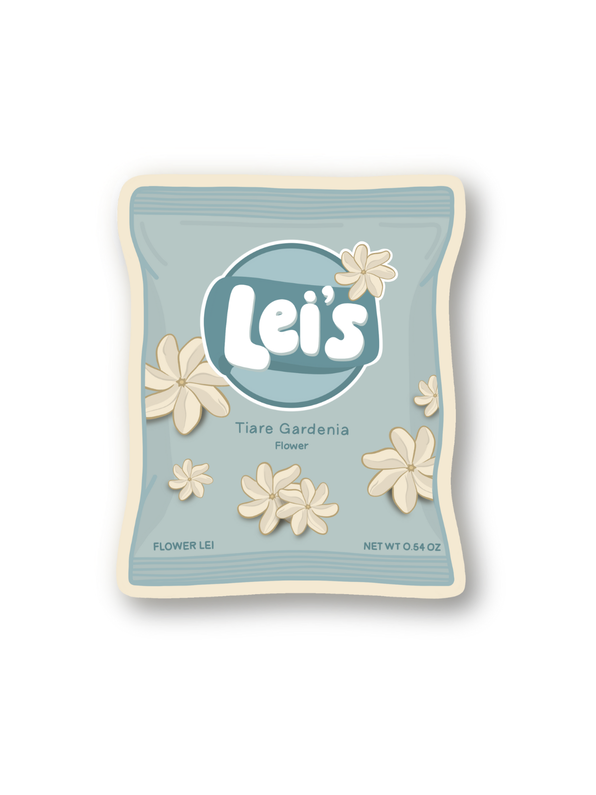Bag Of Lei's Sticker - Tiare Gardenia