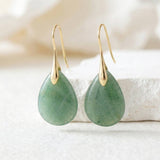 Emerald Glow Aventurine Drop Earrings