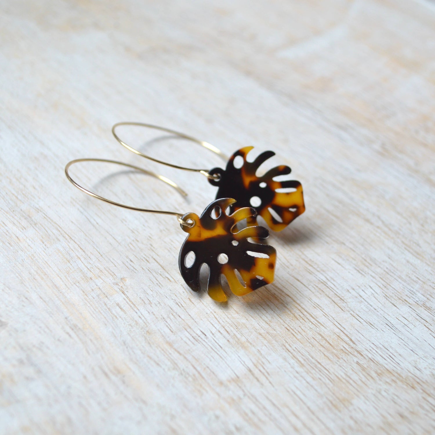 Monstera Leaf Earrings